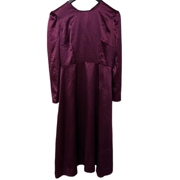 Topshop Satin Tie Back Midi Dress Size 10 - Picture 12 of 12